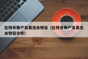 比特币账户交易流水特征（比特币账户交易流水特征分析）